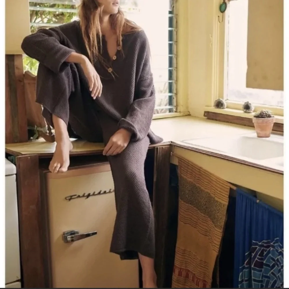 Free People Hailee Sweater Set in hot fudge - Picture 1 of 6